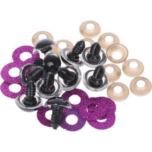 16 20 24mm 10pcs Shinning Plastic Doll Eyes Craft Eyes DIY For Plush Bear Stuffed Toys Animal Puppet Dolls