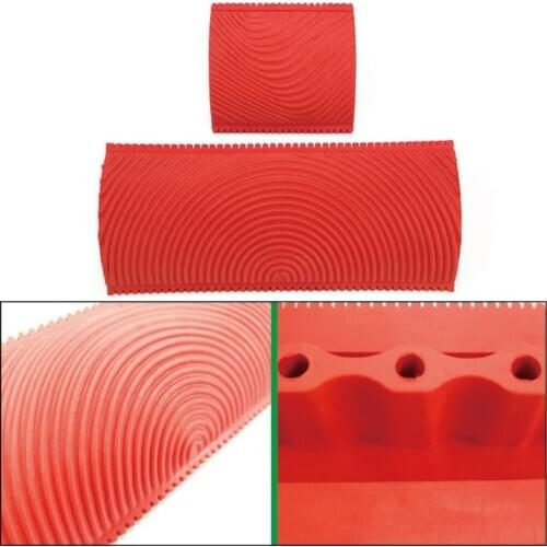 2Pcs/set Rubber Roller Brush Imitation Wood Graining Wall Painting Home Decoration Art Embossing DIY Brushing Painting Tools