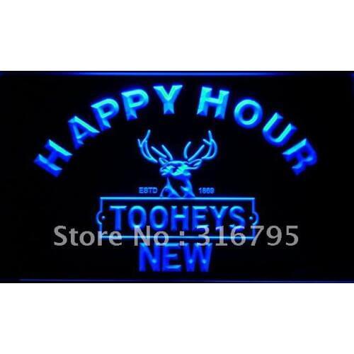 656 Tooheys New Happy Hour Beer Bar LED Neon Light Signs with On/Off Switch 20+ Colors 5 Sizes to choose