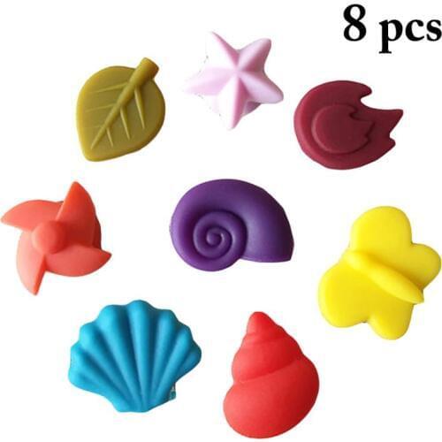 8PCS Mini Cute Wine Glass Charms Silicone Assorted Types Wine Glass Marker Wine Glass Tag Bar Accessories For Party