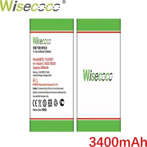 WISECOCO 3400mAh TLi019D7 For Alcatel 1 5033 5033D 5033X 5033Y 5033A Telstra Essential Plus 2018/TCL U3A battery