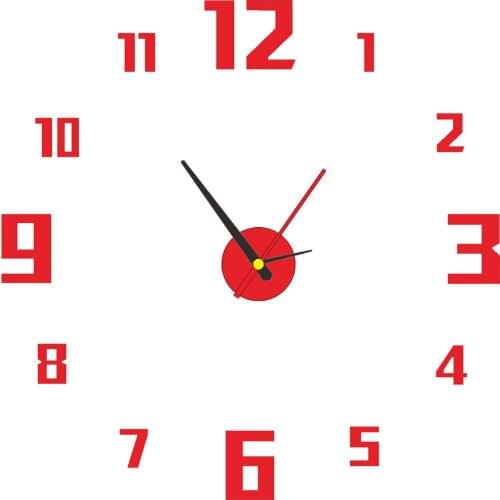 Acrylic 3D Wall Clock Roman Numerals DIY Personality Wall Clock Cross-border Explosion Creative Decoration Clock 50CM