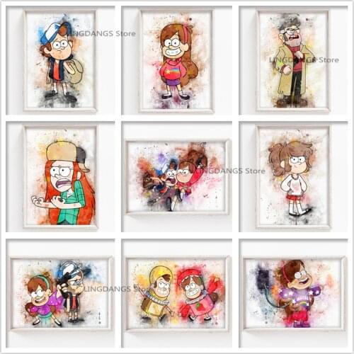 5D DIY Diamond painting Disney Gravity Falls Posters Cartoon COLORFUL ART poster diamond mosaic cross stitch set home decor gift
