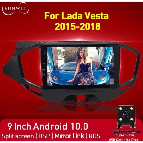 2Din Android Autoradio For LADA VESTA 2015-2018 Car Radio Multimedia Video Player GPS Navigation Bluetooth Rear Camera 2+32G 4G