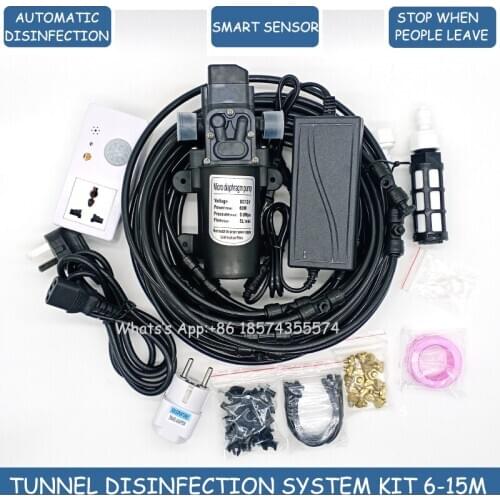 Atomatic Fog Machine for Outdoor Nebulizer Pump Misting Cooling System Kit 6-15m