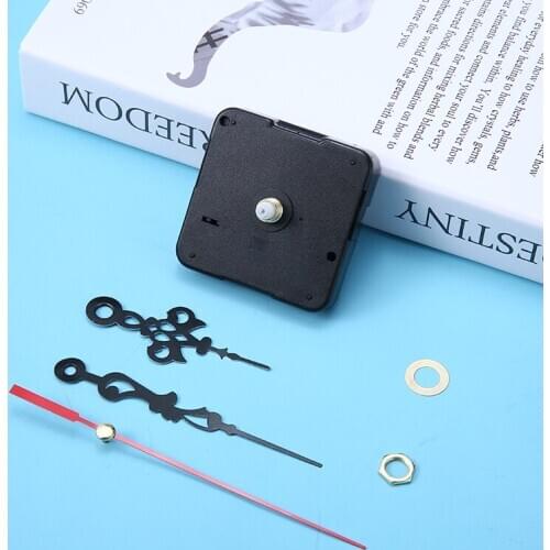 Wall Quartz Clock Movement Classic Hanging Clock DIY Motor Movement Mechanism Parts Black Hands Replacement Repair Parts Tool