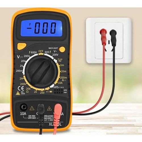 XL830L Handheld Resistance Digital Multimeter ABS LCD Display Digital Voltmeter Ammeter Home Measuring Tool High Precision