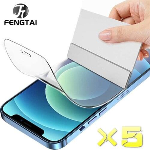 5Pcs 100D Protective Hydrogel Film Cover For iPhone 11 Pro 6 6s 8 7 plus xr x xs max Full Screen Protector Soft Film Not Glass