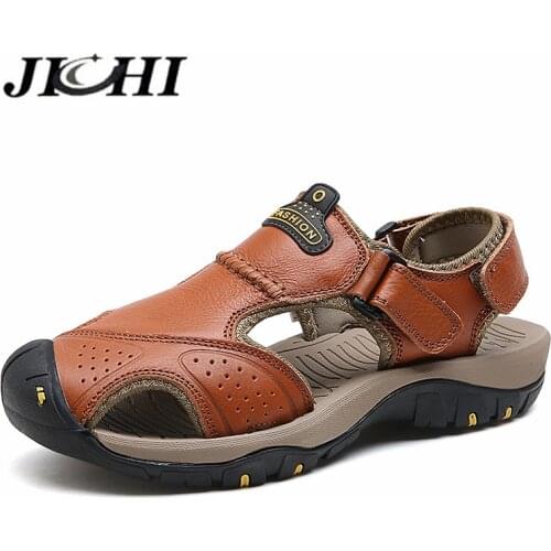 Мужские кожаные сандали JICHI China At AliExpress