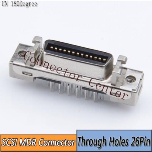 SCSI MDR Connectors 26PIN CN Type Vertical Compatible With 10226-6202PL