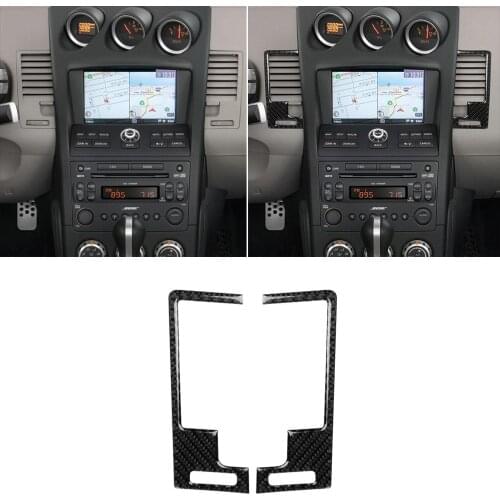 Car Carbon Fiber Left and Right Center Vent Exhaust Cover Modification Fit For Nissan 350Z Z33 2003-2009