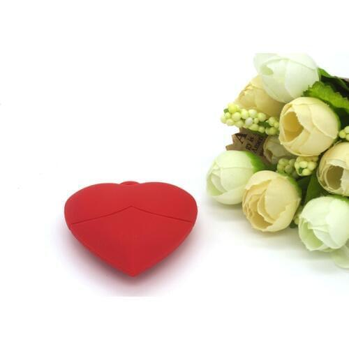 Cute Red Heart USB Flash Drive Pen Drive 8G 16G 32G 4G 64GB usb 2.0 Flash Cards PenDrive U Disk Gift of Love Valentine for Girl
