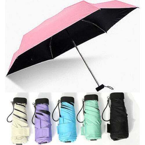 Mini Pocket Small Folding Umbrella Rain Women Gift Men Mini Pocket Parasol Girls Anti-UV Waterproof Portable Travel Sun Umbrella