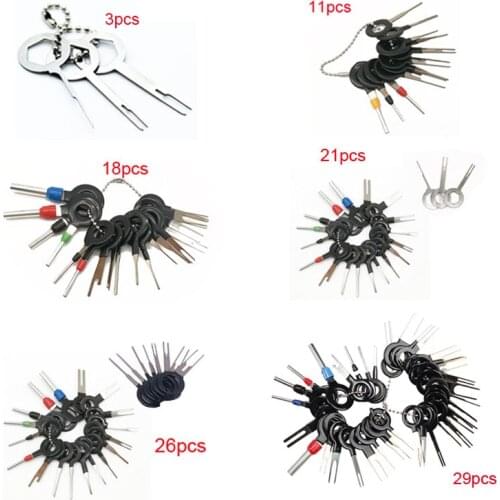 3/11/18/21/26/36pcs Car Terminal Removal Electrical Wiring Crimp Connector Pin Extractor Kit Car Electrico Repair Hand Tools Set