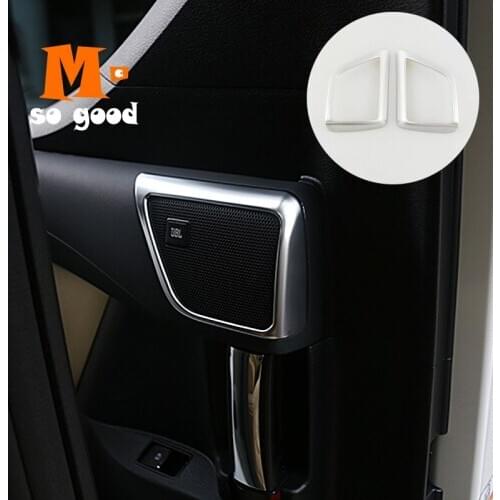 2pcs for Toyota Alphard ABS Chrome Car Front Door louder Speaker Horn Sound Audio Cover Trim Styling Accessories 2016 2017 2018