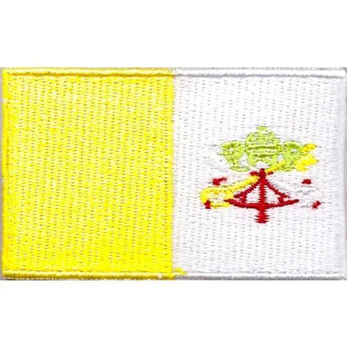 New Products Vatican Flag Logo Garment Embroidered Badge Clothing or Bag Decal Decorative Patchwork Embroidery Suitable for all