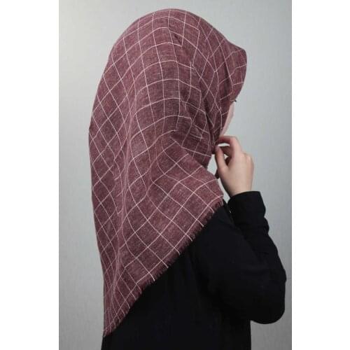 POLOİST PATTERNED MUNICH LINEN SCARF-DESEN-02-RENK-11