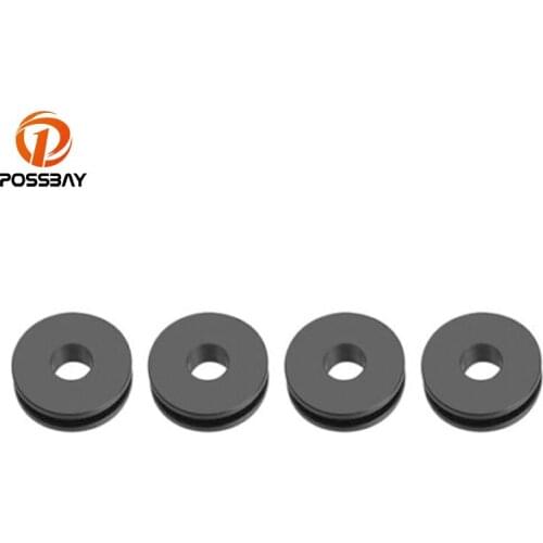 POSSBAY 4pcs/set Motorcycle Black Detachable Windshield Windscreen Bushing Grommets Fit for Harley Road King FLHR 1994-2017