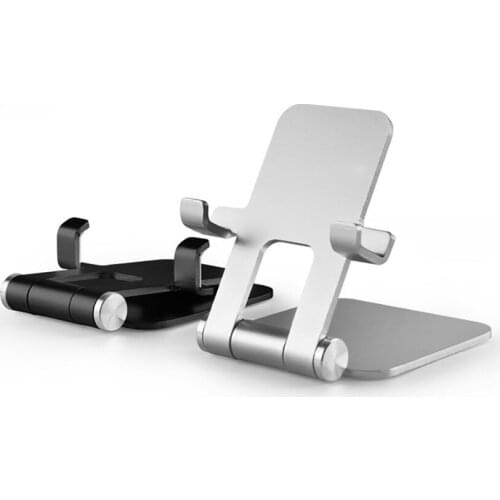 Adjustable Cell Phone Desk Stand Holder Aluminum Alloy Portable Desktop Tablet Stand Universal Stable Holder for Home Office