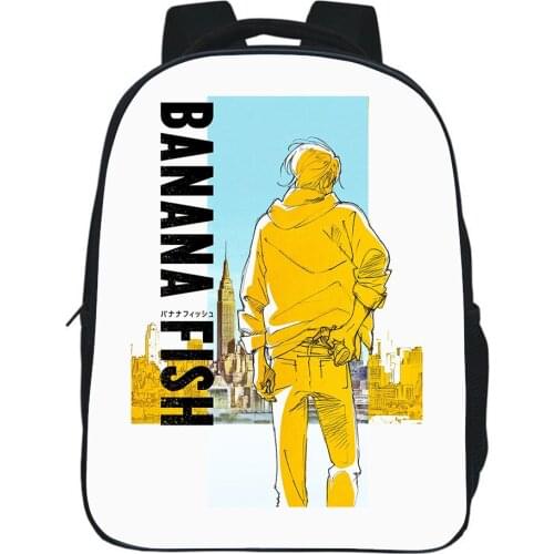 Banana Fish Backpack Manga Cosplay Backpack Childrens School Bag Fashion Cartoons Bookbag Travel Mochila Boy Girl Bags Rucksack