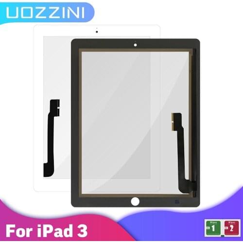 For iPad 3 9.7 A1416 A1430 A1403 Touch Screen Digitizer Sensor Glass Panel Tablet Replacement For iPad 3 Screen With Button