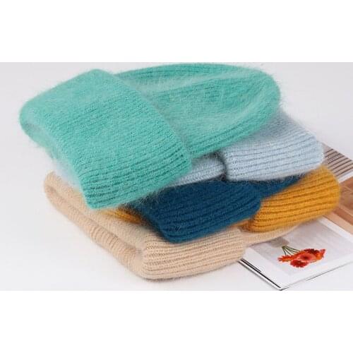 VISROVER 15 Colors New Unisex Rabbit fur Woman Winter Hat Soft Autumn Cap Best Matched Cashmere Woman Warm Skullies Beanie Gift