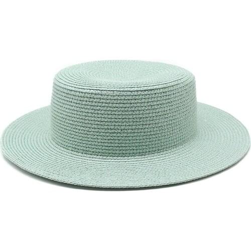 20 Color Solid Color Simple Sun Hats Women Hats Summer Beach Sun Protection Female Panama Straw Hat Sombrero Outdoor Bucket Caps
