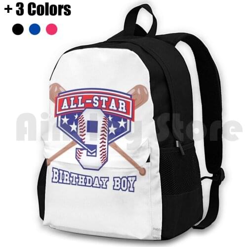 Youth Player 9Th Birthday Baseball Boy Outdoor Hiking Backpack Waterproof Camping Travel Kids Sports Youth Sports Sports Sport