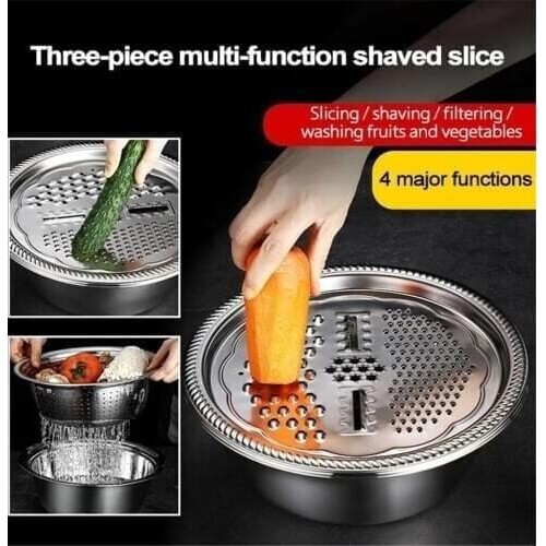 Steel Potato Peeler Basket Multi-Purpose Slice Planer Fruit Vegetable Spud Speed Slicer Cutter Tool D728