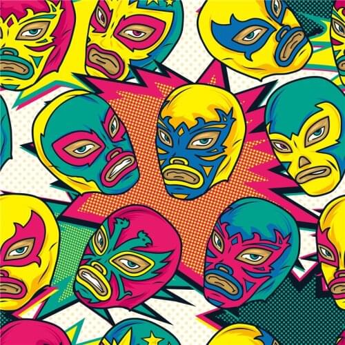 Swimsuit fabric custom color avatar expression printing thin section high-end floral cloth girls dress DIY clothing patchwork W1