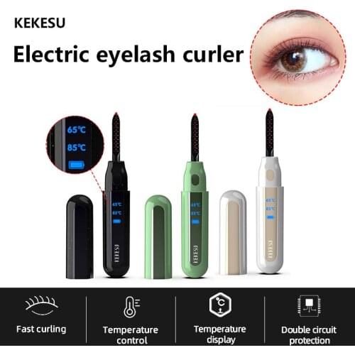 New 2-speed Electric Eyelash Curler USB Rechargeable Electric Heated Eyelash Long-Lasting Electric Ironing Eyelash Curler Device