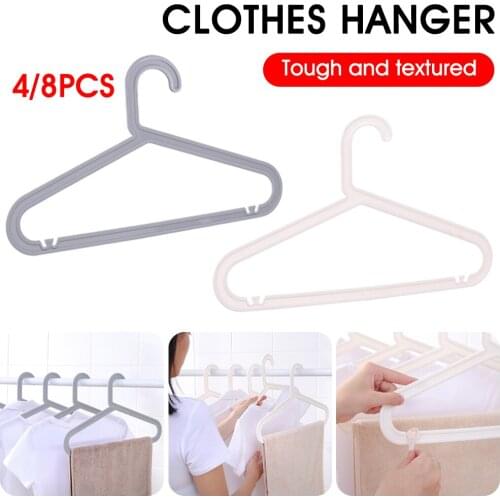 4/8Pcs Adult Clothing Hanger Plastic Extra Large Clothes Hanging Organizer Wet Dry Use Dress Jeans T Shirt Hanging Rack Dropship