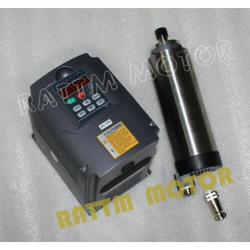 Quanlity 0.8kw 800W Air cooled Spindle motor ER11 220V runout-off 0.01mm 24000rpm,4 bearing & 1.5kw VFD inverter 3HP 220V