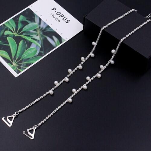 Women Shoulder Strap Summer Sexy Bra Belt Metal Pearl With Beautiful Neck Underwear Accessories Match with popular clothes