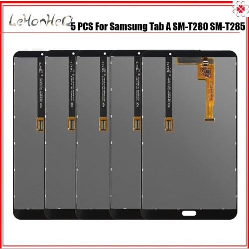 Lot LCD 5 Pieces For Samsung Galaxy Tab A SM-T280 SM-T285 T280 T285 LCD Display Touch Screen Digitizer Assembly
