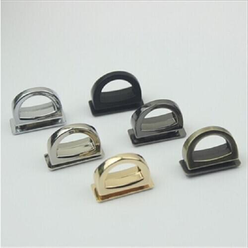10 pieces / lot) luggage leather accessories hardware bag hook chain link accessories bag side D buckle