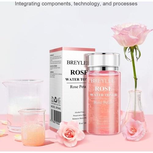 200ml BREYLEE Rose petal water moisturizes and softens skin korean skin care toner facial rose water serum facial hydrating