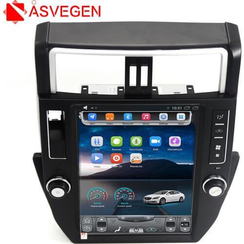 Asvegen Vertical 12" Android 6.0 Quad Core Car Auto WIFI Radio Multimedia Player GPS Navigation For Toyota Prado 2010-2013