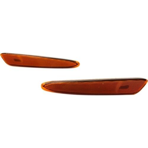 Car Front L&R Side Marker Light Amber for Chevrolet Corvette C6 2007 GM2551196 GM2550196 2005-2012