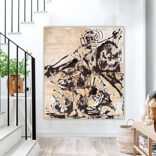 Jackson Pollock"Black And White Painting III"Canvas Painting Western Art Decor Poster Home Living Room Decoration Wall Aesthetic