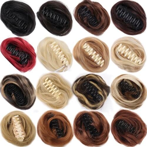 Hair Piece Synthetic Hair Buns Chingon Updo Odango Hair extensions Blonde Brown Black Red Clip-on Neat Colorful Eazy Style