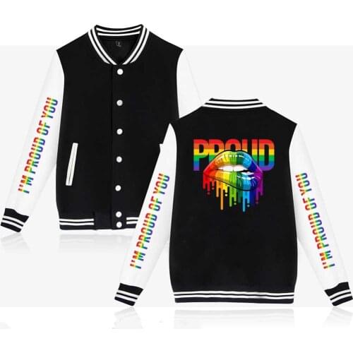 LGBT baseball Jacket Men Women Rainbow Flag Lesbians Gays Print Men Hoodies Sweatshirt Fashion Harajuku Jackets Clothes
