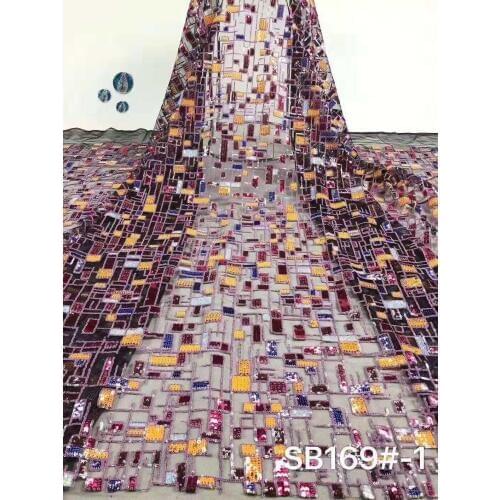 The latest African mesh lace fabric 2020 high quality lace sequins Nigerian French wedding lace fabric for women FJ3467