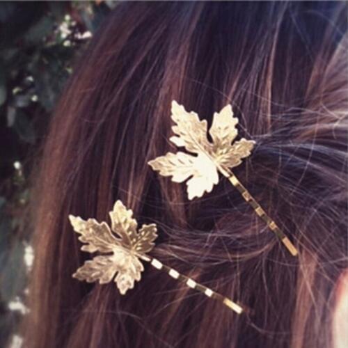 Hot New Fashion Wedding Hair Accessories Vintage Maple Leaf Branches Leaves Bride Girls Hairpin Side Folder Jewelry Wholesale