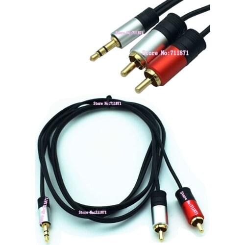 Gold plated 3.5 Double RCA Audio cable Line 3.5mm 2 two RCA Male Audio Line cable 2 two Double RCA 3.5 Male Speaker Line cable