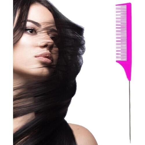 Professional Tip-Tail Comb Salon Hair Dye Highlighting Plastic Styling Comb Hair Salon Hairdressing Tools