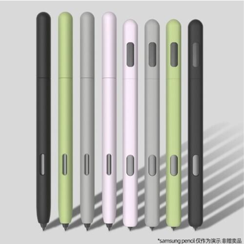Simple business pencil case For Sam-sung Galaxy- Tab S6 S7 S-Pen Cover Cute Cartoon Tablet Silicone Pencil Case