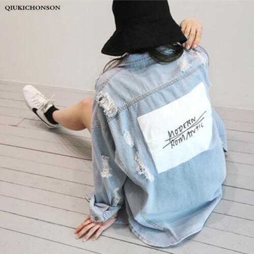 Qiukichonson Womens Denim Shirts