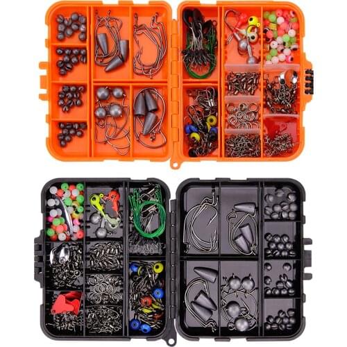 Fishing Tackle Accessories Kit Baitholder Hooks Sinkers Starter Fishing Kit