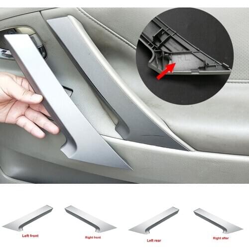 With double tape Door Handle Cover Silver Car Interior Trim Indoor Door Handle Armrest For Toyota Camry 2006-2011